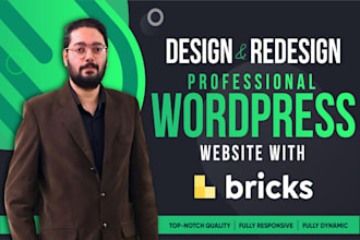 design wordpress website design using bricks builder, crocoblock, jetengine
