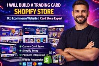 build pokemon shopify store, trading card website, tcg ecommerce store