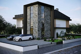 rebuild modern style villa,exterior 3d design,luxury house,layout, cgi rendering