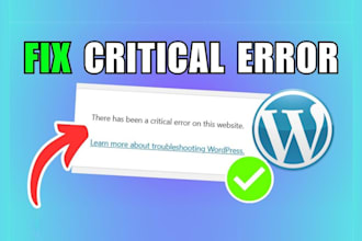 fix wordpress critical error and restore website