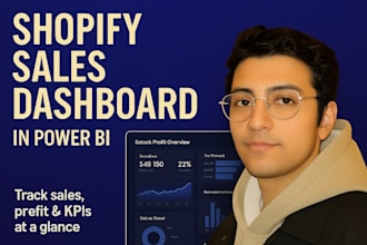 create shopify sales dashboards and reports,track revenue and kpis