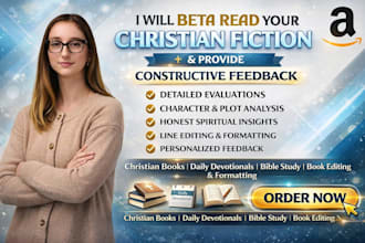 beta read your christian fiction and offer constructive feedback