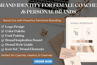 design a brand identity for female coaches and personal brands