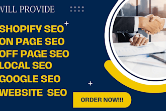 boost shopify on page off page local google SEO website