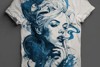 draw custom t shirt or merchandise design