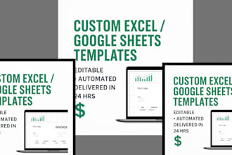 create editable excel or google sheets budget or invoice templates
