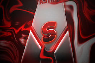 design custom youtube, twitch, gaming logo and banner