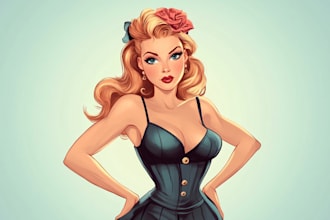 make a pin up girl and pin up girl