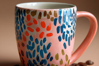 do typography custom coffee mug design
