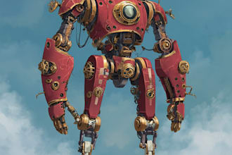 do custom robot cyborg character