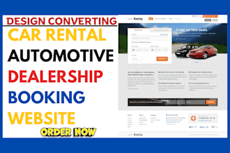 design car rental website automotive car dealership car rental booking website
