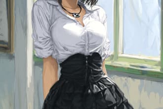 draw anime style, fanart your character