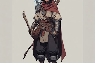 create dnd character, illustration for dnd