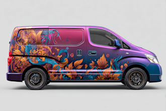 design a vehicle wrap, car wrap, food truck wrap