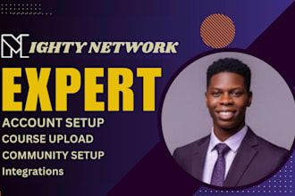 set up mighty networks community, podia courses, CRM integration or gohighlevel