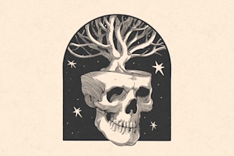create elegant black and white line art with style