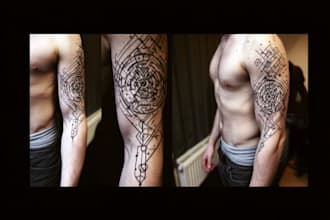 make a geometric tattoo design