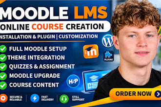 develop moodle lms fully, customize, plugin, install, migrate and course content