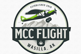 do fantastic skydiving, flying, pilot logo design
