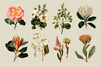 draw a realistic botanical illustration