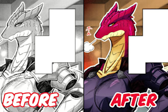 color manga page nsfw and sfw