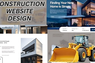 design construction website roofing electrician construction contractor website
