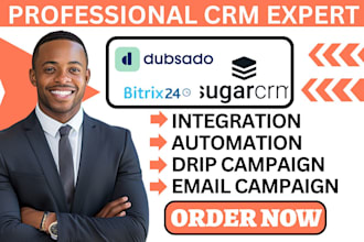 setup sugar crm bitrix24 freshsales automation dubsado zoho crm integration va