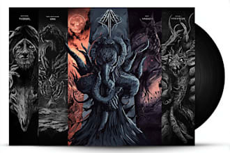 draw dark art illustration with engraving style