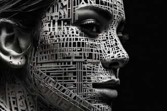 do vector stencil from logo text portrait any artwork