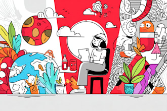 create doodle illustration for any project