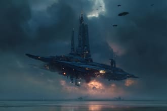 draw high quality spaceship concept