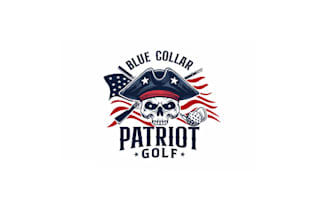 design blue collar patriot golf apparel logo