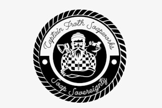 design captain froth soap works brand logo