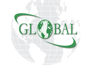 custom earth logo design eco friendly global  minimalist