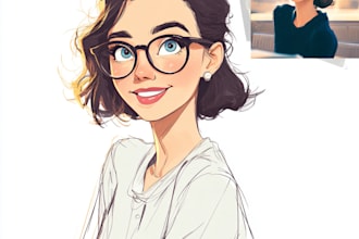 draw your portrait in charming disney animation style