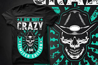 make custom t shirt skull graffiti logo