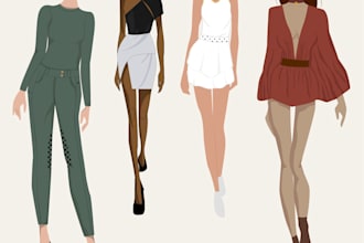 draw fashion sketches for your clothing line