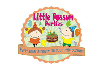design wonderful little possum parties logo