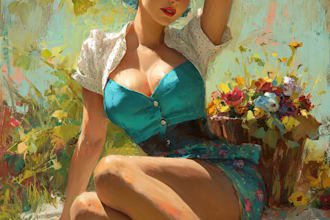 make a pin up girl and pin up girl illustration
