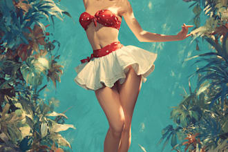 design pin up girl character