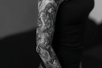 create a tattoo design of tattoo sleeve