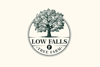 design easy tree farm company logo