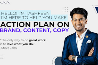 create an action plan on brand, content, and copywriting