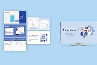 design a minimalist powerpoint presentation or pitch deck