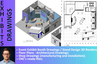 do shop drawings for trade show booth  in vectorworks