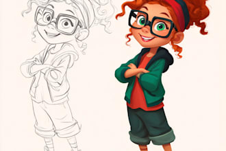 create cartoon character design mascot