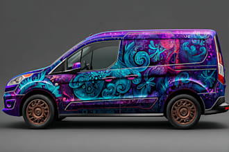 make car wash, detailing, wrap and window tint logo design