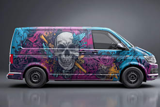 do vehicle wrap design, car wrap, and truck wrap design