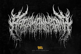 design you a brutal death metal, slamming, deathcore logo