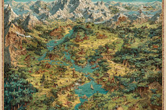 do fantasy, retro and vintage maps for board